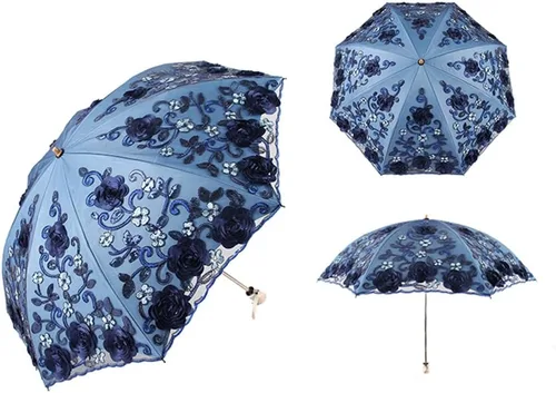 Miniatura 86 de Honeystore - Parasoles de encaje de flores para fiesta de boda, paraguas nupcial de encaje