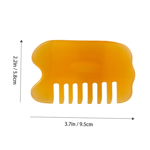 Miniatura 7 de Healifty 2 unids Peines Natural Peine Cuerpo Gatillo Guasha Pelo Cera de Abejas Meridiano Cuero Cabelludo Rascador Músculo Raspador Resina Sha