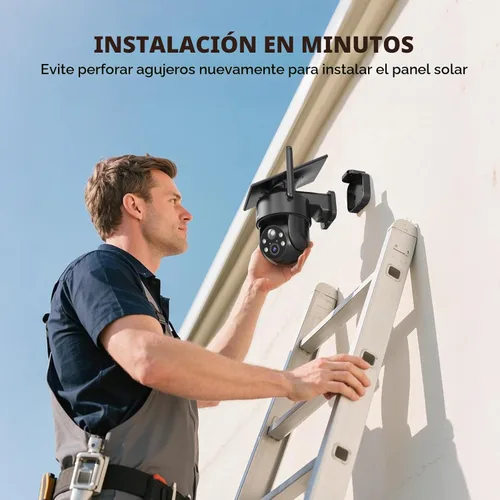 Miniatura 2 de LITYMOL Cámaras de seguridad WiFi 2K 2.4g inalámbricas para exteriores, cámaras solares de vista 360° para seguridad del hogar, visión nocturna a