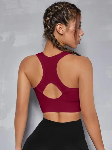 Miniatura 2 de Romwe Camiseta sin mangas con cuello en V profundo de encaje para mujer