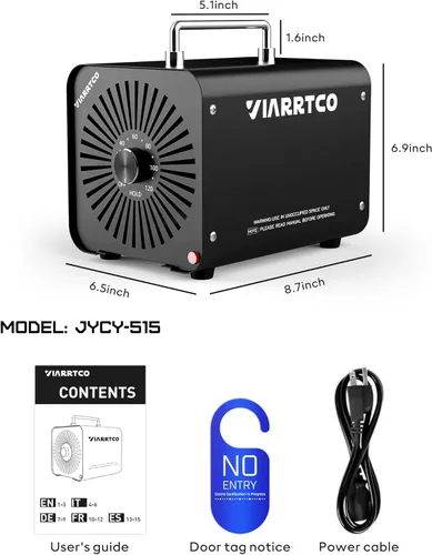 Miniatura 6 de Generador de máquina de ozono 40,000 mg/h 8000 pies cuadrados Eliminación de olores de máquina de ozono para el hogar y el automóvil