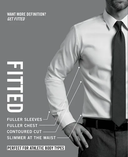 Miniatura 4 de Van Heusen - Camisa de popelina para hombre color sólido ajustado