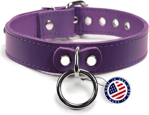 Miniatura 8 de VP Leather Martin I Collar – Stylish Adjustable Neck Collar for Men & Women - Top Grain Leather & Soft Lambskin, Fashionable Design w/Nickel Plated