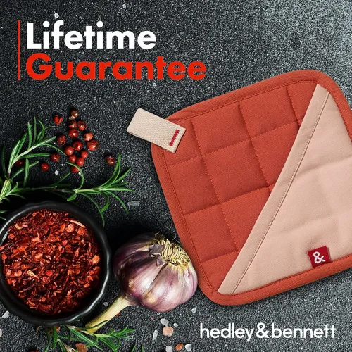 Miniatura 5 de Hedley & Bennett Soporte para ollas con bolsillo – Soportes para ollas calientes para cocina resistentes al calor – 100% algodón exterior y forro