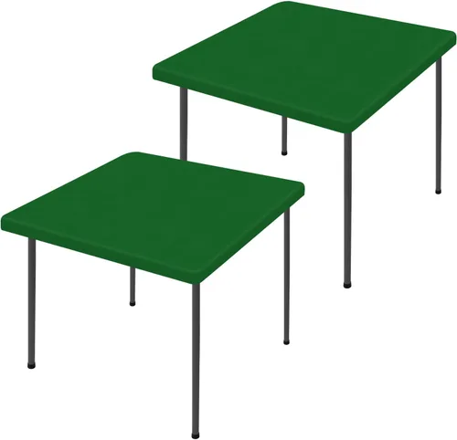 Miniatura 67 de Moosfor Paquete de 2 manteles rectangulares de elastano de 4 pies, elásticos y ajustables para pícnic, cubierta de mesa de patio elástica y lavable