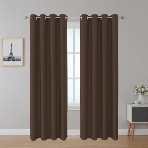 Miniatura 13 de Fire Retardant Blackout Curtains, Grommet Top, NFPA 701 Certified Flame Resistant Drape, Room Darkening for Dorm/Classroom, 2 Panels, Navy Blue