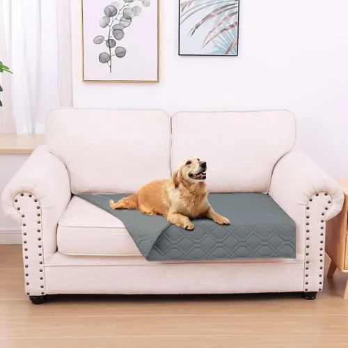 Miniatura 175 de hyha Manta impermeable para perros, manta reversible para cama de mascotas, funda suave para sofá/sillón lavable para perros, fundas impermeables