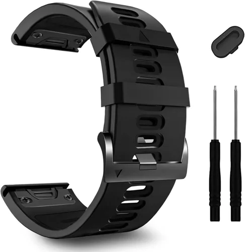 Miniatura 11 de ZPJPPLX 26mm Correas de reloj de fácil ajuste para tactix 8 Fenix 8 51mm 7X Pro 6X 5X, correas deportivas de silicona suave compatibles para Garmin