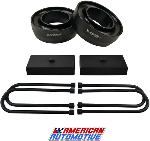 Miniatura 12 de Compatible con Ram 2500 3500 2003-2011 Kit de elevación completa 2WD 2.5 pulgadas Billet Espaciadores de resorte delantero + Bloques traseros de 1.5