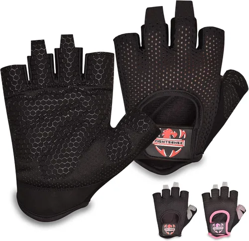 Miniatura 11 de FIGHTSENSE Guantes de levantamiento de pesas con protección completa de la palma de la mano, guantes de entrenamiento para hombres y mujeres