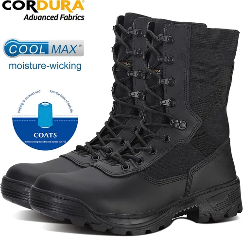 Miniatura 2 de SAILOFO Botas militares para hombre, botas tácticas ligeras, botas de caza de selva para senderismo