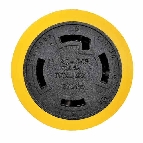 Miniatura 4 de Parkworld 67867 NEMA TT-30P a L14-30R Adaptador de 1 pieza, RV 30A TT-30 macho enchufe al generador 30A 4 clavijas L14-30 hembra Receptáculo amarillo