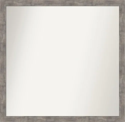 Miniatura 140 de Amanti Art Silver Bathroom Mirror for Over Sink, 24x49 Custom Made Marred Pewter Rectangle Vanity Mirror, Oversize Casual Wood Frame, Hangs Estaño
