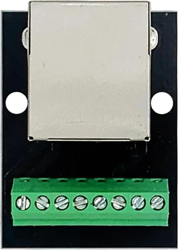 Miniatura 6 de 2 unids RJ45 Ethernet solo conector hembra placa de ruptura, 0.100 in paso RJ45 tornillo placa adaptador terminal