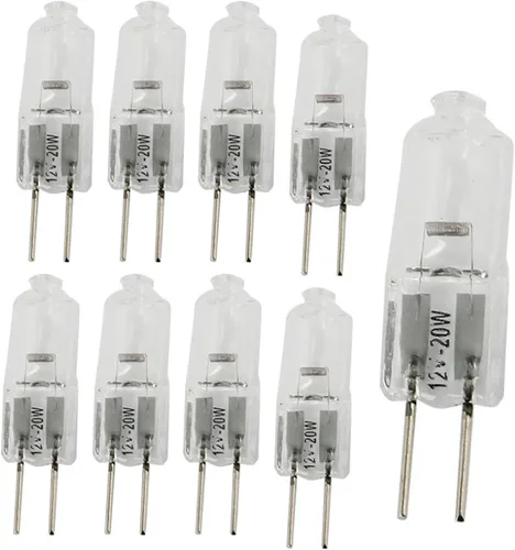10 bombillas halógenas G4 12 V 10 W 20 W 35 W blanco cálido 2700 tungsteno halógeno bombilla G4 base bi-pin regulable 2700 K 10 W