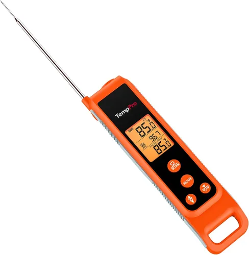 ThermoPro TP420 Termómetro de lectura instantánea 2 en 1 para cocinar, termómetro infrarrojo de cocina con sonda de carne, termómetro láser sin
