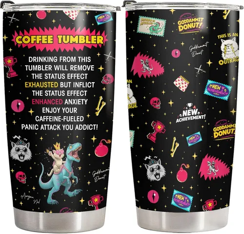 Miniatura 29 de 34HD Vaso dorado de 20 onzas – Thank You for Being a Friend – Taza de acero inoxidable aislada al vacío de doble pared – Mantiene las bebidas