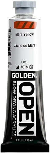 Miniatura 29 de GOLDEN OPEN Acrílicos de secado lento, Siena cruda, tubo de 2 fl oz, Pintura acrílica profesional, semiopaca Tierra de sierra natural