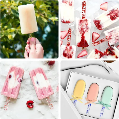 Miniatura 5 de 20 palitos de paletas acrílicas reutilizables de 4.5 pulgadas para hacer paletas de hielo, cake pop, dulces y manualidades (colorido)