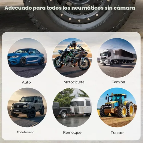 Miniatura 5 de ETENWOLF Kit de reparación de neumáticos planos con tapones, 16 piezas, kit de tapones de neumáticos resistentes para automóvil, motocicleta, ATV