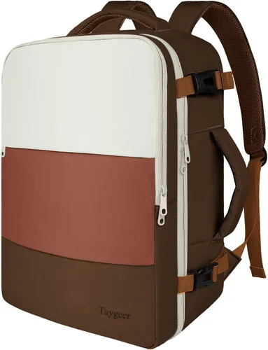 Miniatura 41 de Taygeer - Mochila de viaje para mujeres, mochila de cabina con puerto de carga USB y bolsa para zapatos, mochila TSA para laptop de 15.6 pulgadas