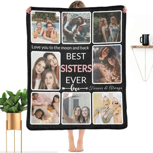 Miniatura 11 de Regalos para Tías Manta Personalizada con Foto, Haz una Manta Personalizada para Tías con Imagen Recuerdos Personalizados Souvenir Manta de Las