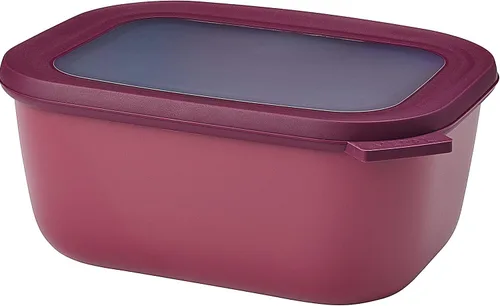 Miniatura 27 de Mepal Cirqula - Recipiente circular rectangular para almacenar y servir alimentos con tapas transparentes, perfecto para preparación de alimentos