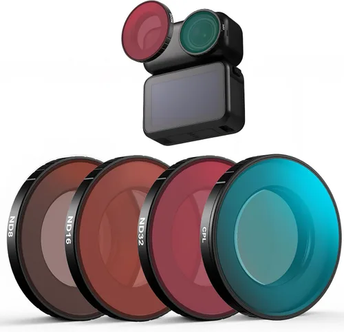 Miniatura 12 de Haoge Filtro de difusión negra de 1/4 para DJI Osmo Nano, filtro de lente de niebla cinematográfica de ensueño, filtro de vidrio óptico HD