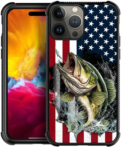 Miniatura 112 de DAIZAG Compatible con iPhone 13 Pro Max, Funda de TPU Protectora Anti-Arañazos Todo En Uno, Fundas para Hombre Mujer - Motivo de Madera Americana