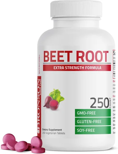 Miniatura 10 de Bronson Raíz de Remolacha Extra Fuerte, Sin OMG, 120 Tabletas Vegetarianas