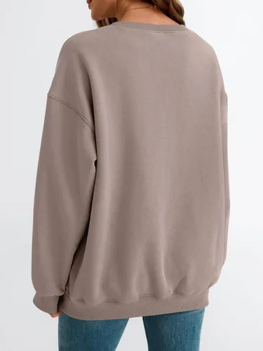 Miniatura 4 de EFAN Sudaderas de gran tamaño para mujer, cuello redondo, sudaderas con capucha Y2K para otoño, moda de otoño, trajes de moda 2025 para adolescentes