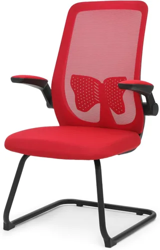 Miniatura 12 de Magshion Silla de oficina para invitados con soporte lumbar y reposabrazos deslizables, malla de malla de respaldo medio, serie de rejilla de aire