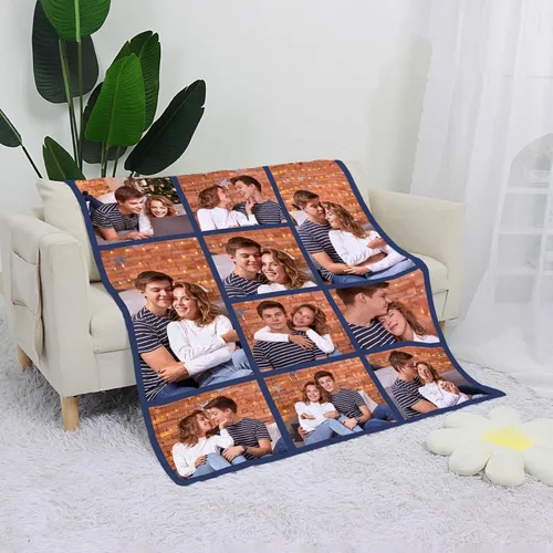 Miniatura 7 de Manta personalizada con imagen, manta personalizada para parejas, manta de fotos para sofá, familia, Navidad, Halloween, cumpleaños, boda, regalos