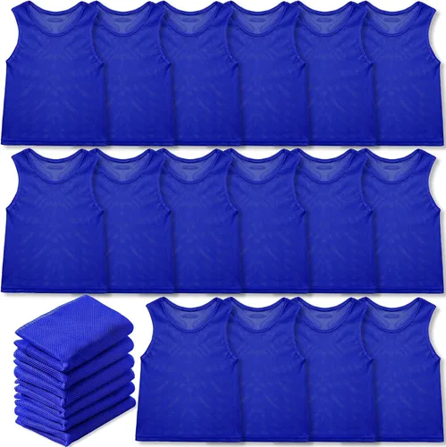 Sintege 24 piezas de malla de nailon Scrimmage Team Practice Chalecos Pinnies Jerseys para niños Jóvenes Deportes Baloncesto Fútbol Fútbol