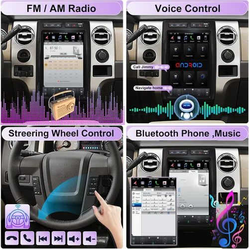 Miniatura 7 de Radio estéreo de coche Android para Ford F150 actualización estéreo 2009 2010 2011 2012 2013, pantalla táctil estilo Tesla de 12.1 pulgadas 4G+64G