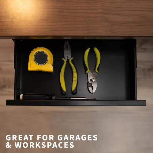 Miniatura 7 de VIVO DESK-AC03A-B - Cajón deslizante para debajo del escritorio de 16 pulgadas sin funda, organizador de almacenamiento de oficina en casa, negro