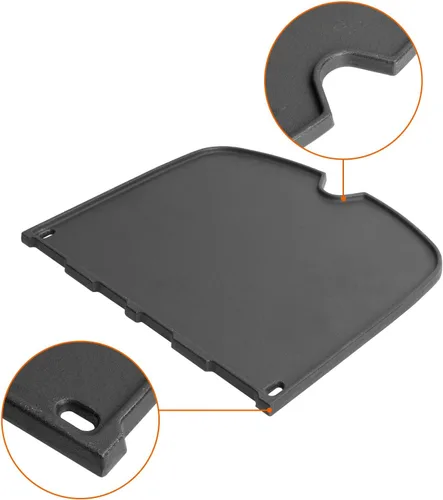 Miniatura 3 de DELSbbq Parrilla de hierro fundido y parrilla de cocción para Weber Traveler Portable 9010001 9020001 9030001 9013001 Parrilla de gas, piezas