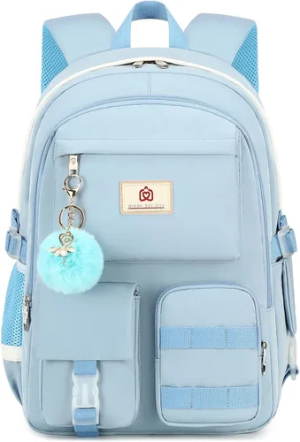 Miniatura 13 de Hidds Mochilas para laptop de 15.6 pulgadas, mochila escolar universitaria para niñas y mujeres, bonita bolsa de libros para escuela primaria Negro