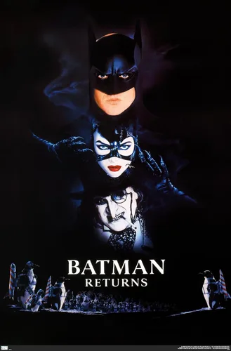DC Comics Movie Batman Returns - Póster de pared con logotipo de una hoja, 34 pulgadas de largo x 22.4 pulgadas de ancho, versión premium sin marco