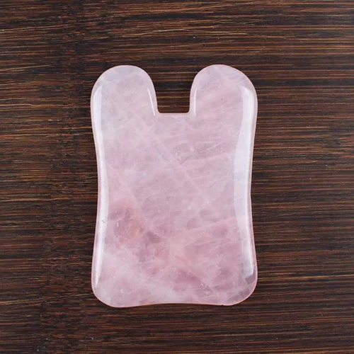 Miniatura 4 de Gua Sha Herramienta facial - Herramientas de masaje de spa para hinchazón ocular, círculo oscuro y drenaje linfático - Tabla de cuarzo rosa