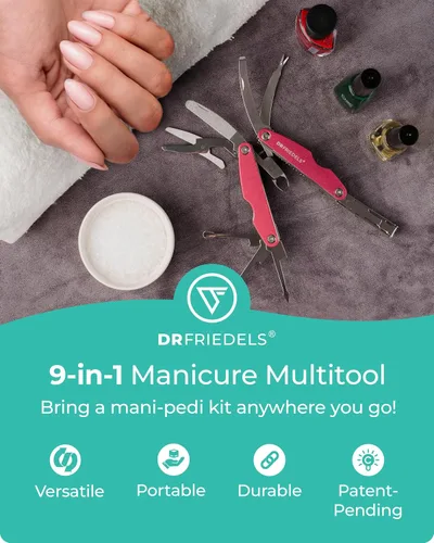 Miniatura 2 de Kit de manicura y pedicura – Juego de manicura profesional 9 en 1 para mujeres y hombres con recortador de cutículas, removedor de cutículas