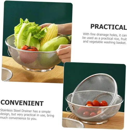 Miniatura 4 de Colador de malla de cocina de acero inoxidable para freír filtro de queso colador para cocina colador de acero
