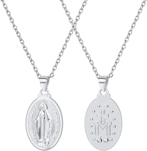 Miniatura 154 de U7 Saint Benedict/Michael Medal Necklace, 316L Stainless Steel Virgin Mary Necklace for Men Women, Bible Verse Protection Necklace Catholic