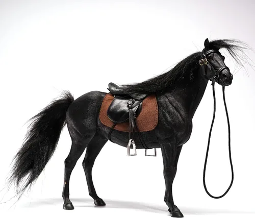 Miniatura 5 de Hanover - Decoración de caballo negro de resina, decoración del hogar, estatua de caballo para escritorios, poliresina duradera con detalles