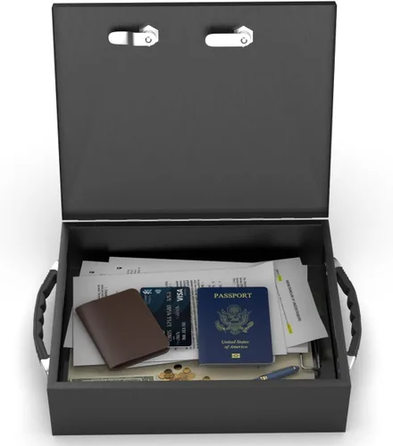 Miniatura 6 de Caja fuerte ignífuga, combinación dual y cofre de seguridad con cerradura de llave