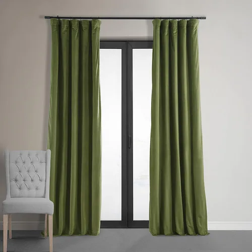 Miniatura 17 de HPD Half Price Drapes Cortinas Opacas Térmicas de Terciopelo Signature para Sala de Estar de 63 Pulgadas de Largo (1 Panel) con Bolsillo para Barra