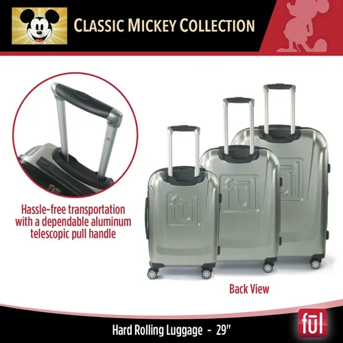 Miniatura 3 de FUL Disney Mickey Mouse - Maleta rígida con ruedas giratorias plateado Disney Mickey Mouse - Maleta rígida con ruedas giratorias