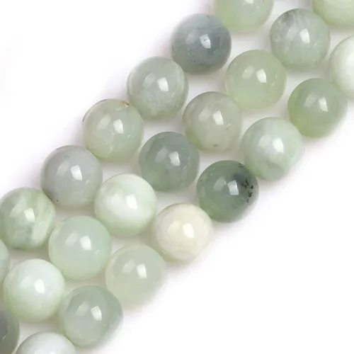 Miniatura 194 de GEM-Inside - Cuentas sueltas de ágata verde con bandas de energía natural, cuentas de energía natural para hacer joyas, 0.315 in, redondas, 15 Ágata