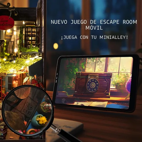 Miniatura 3 de Kit de bricolaje MiniAlley Book Nook - Dreamy - Kit de casa en miniatura para adultos y adolescentes, diseñado en EE. UU., modelo de estantería