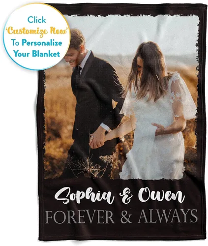 Miniatura 2 de Envío al día siguiente, manta personalizada con foto y texto - impresa en EE. UU., manta de foto personalizada con texto (forro polar 30x40)